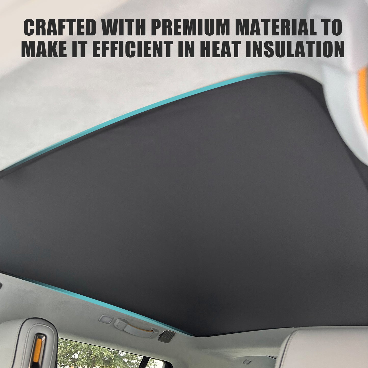 Compatible with Rivian R1S Foldable Roof Sunshade Accessories from BestEvMod FRONT ROOF ONLY