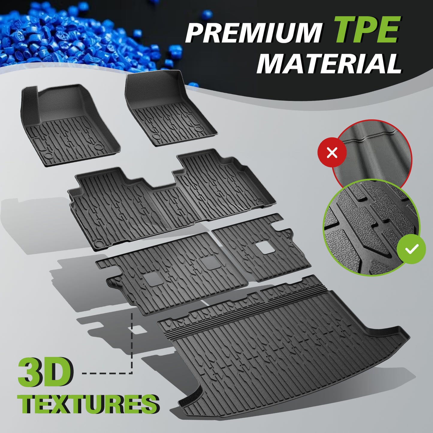 Floor Mats & Trunk Mat & Seat Covers for Blazer EV 2024+