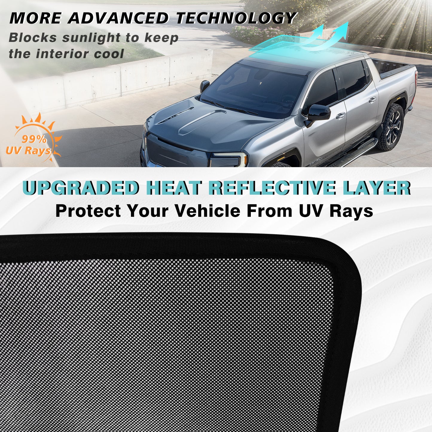 Foldable Roof Sunshade for Silverado EV RST/ Sierra EV Denali 2025 2024
