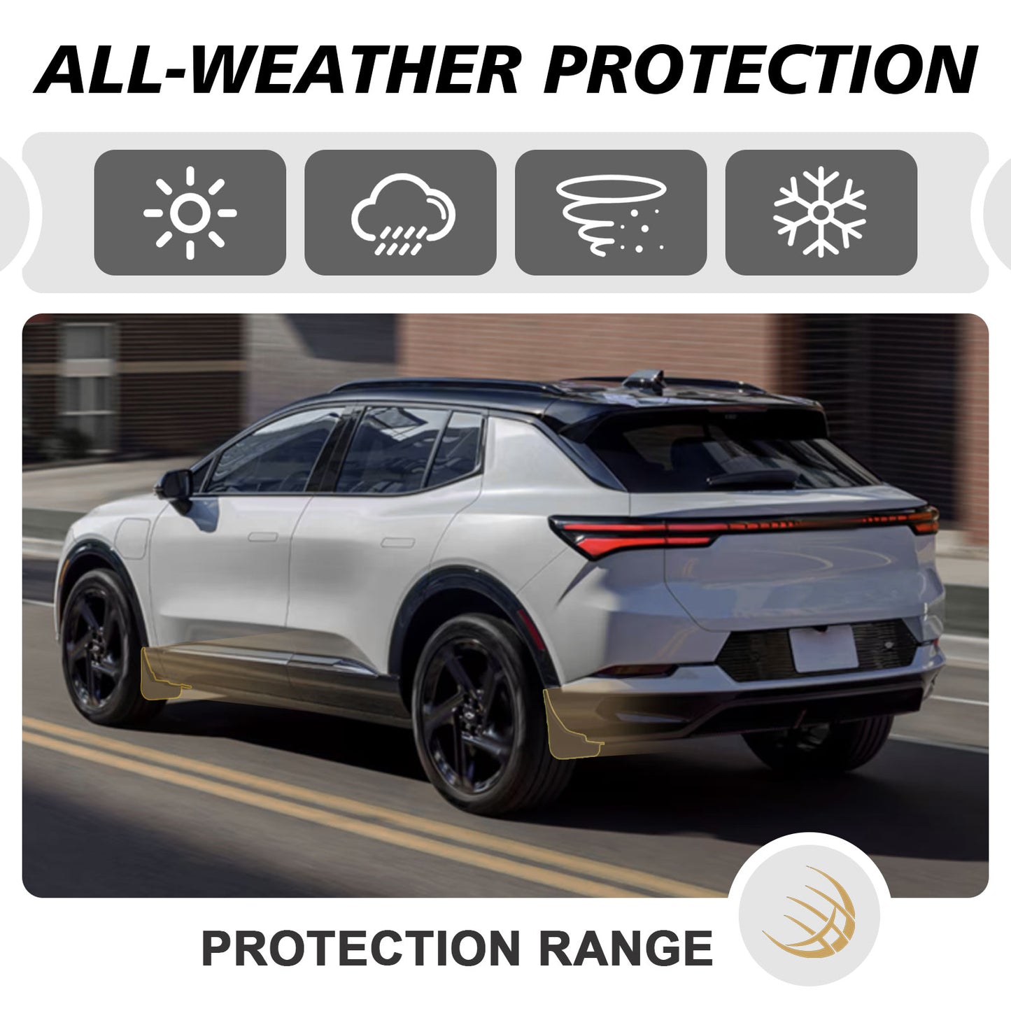 4PCS Mud Flaps No Drilling for 2024+ Chevrolet Equinox EV