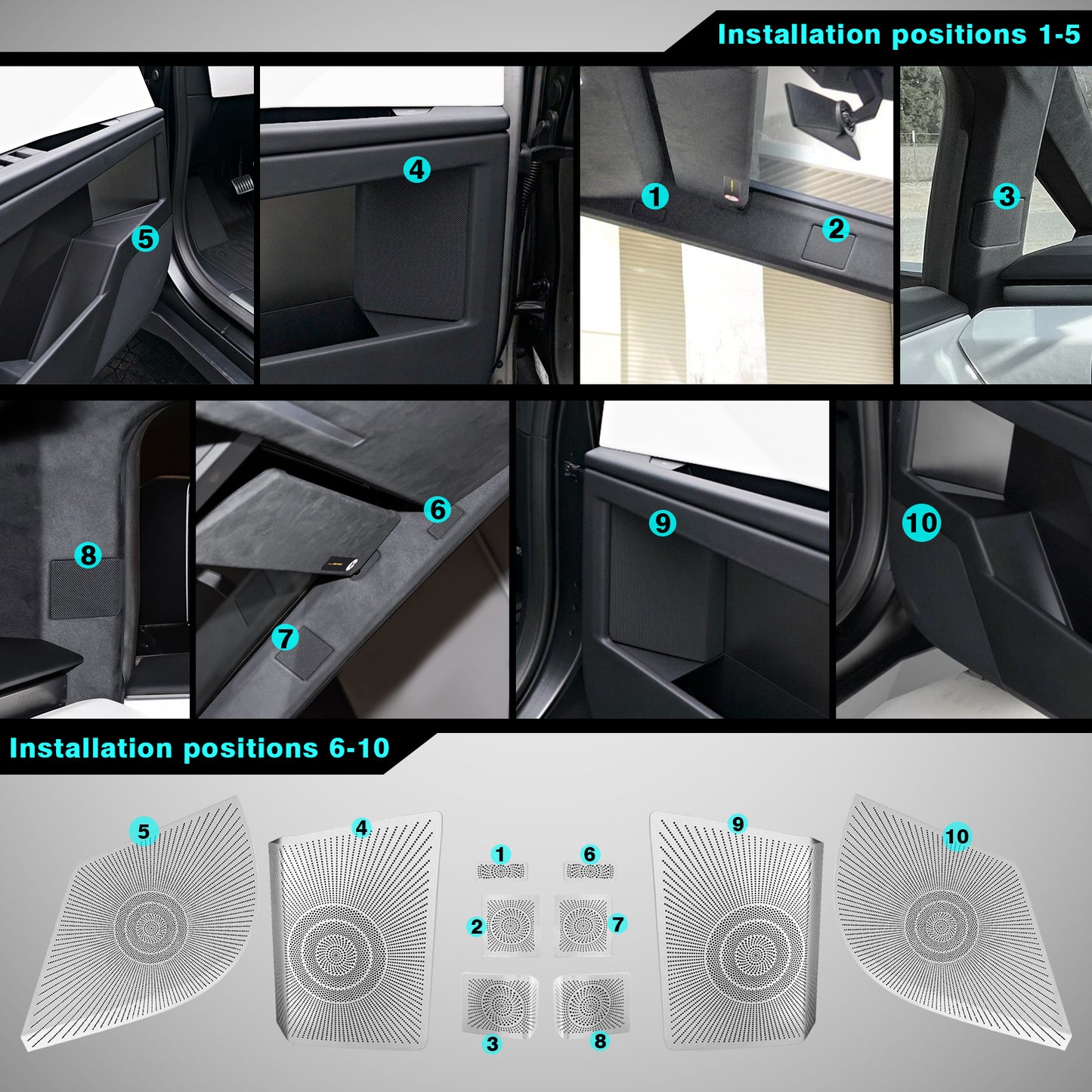 Speaker Cover Trim Kit for Cybertruck