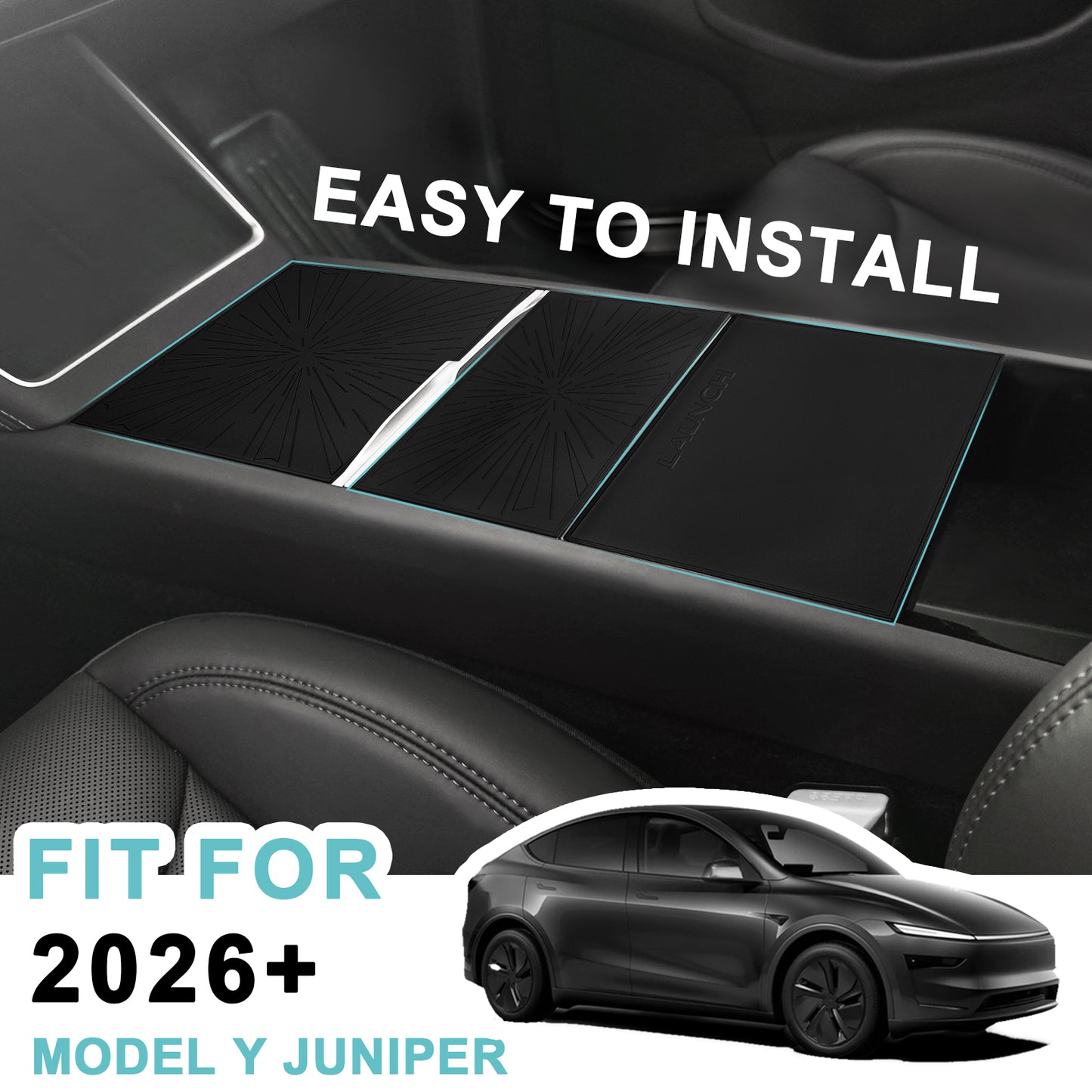 3PCS Center Console Cover Insert Liners for Tesla Model Y Juniper 2026