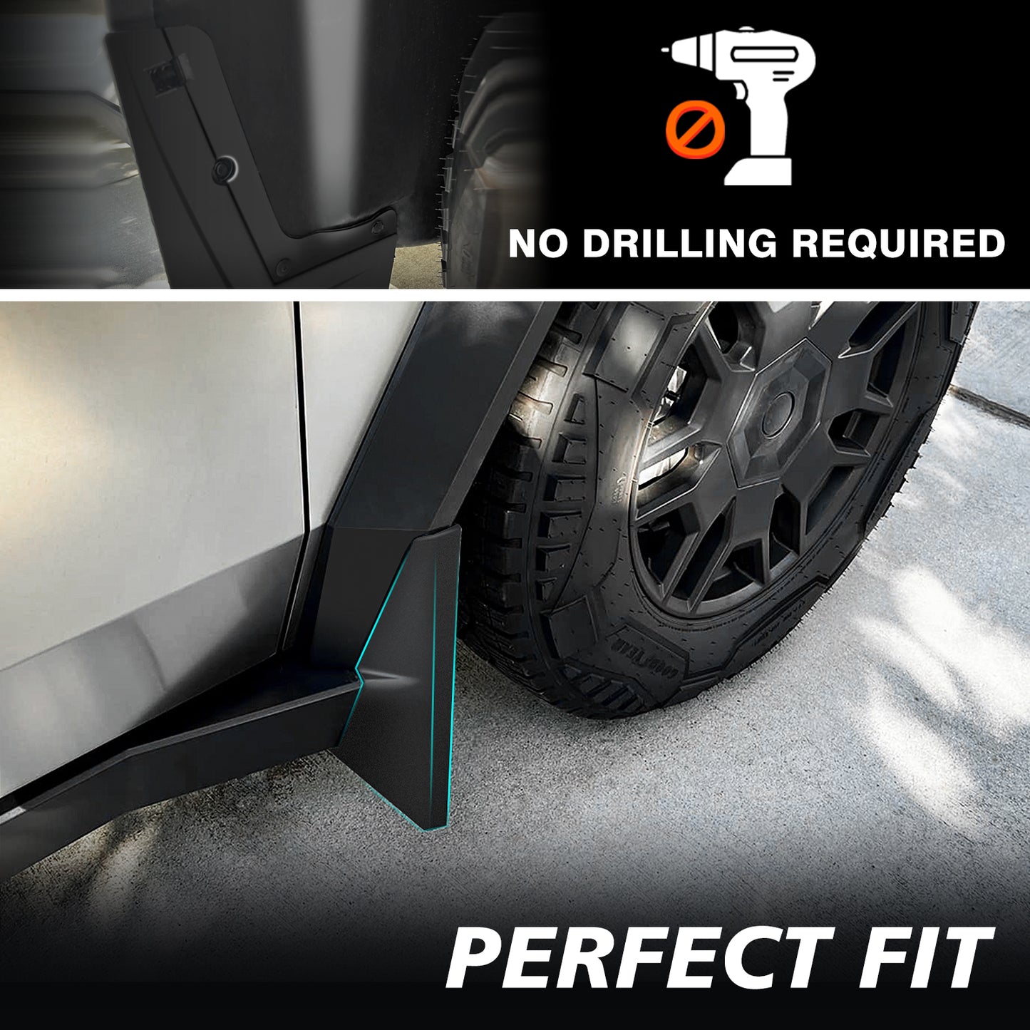 Upgraded V2 Mud Flaps for Cybertruck