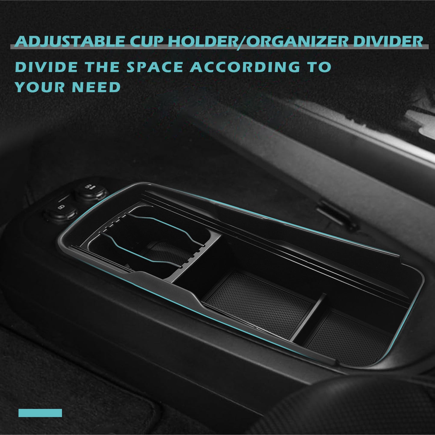 Lower Center Console Organizer Tray with Slide Cover for EV6 from BestEvMod