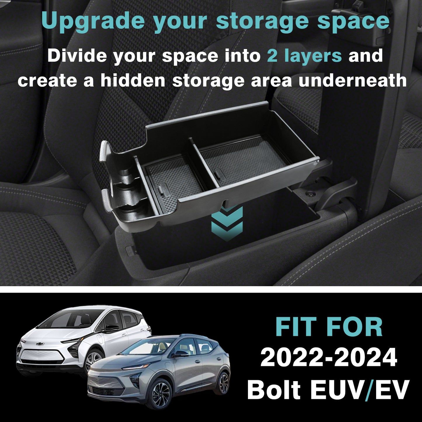 Bolt EV/EUV Center Console Organizer Tray Interior Accessories from BestEvMod