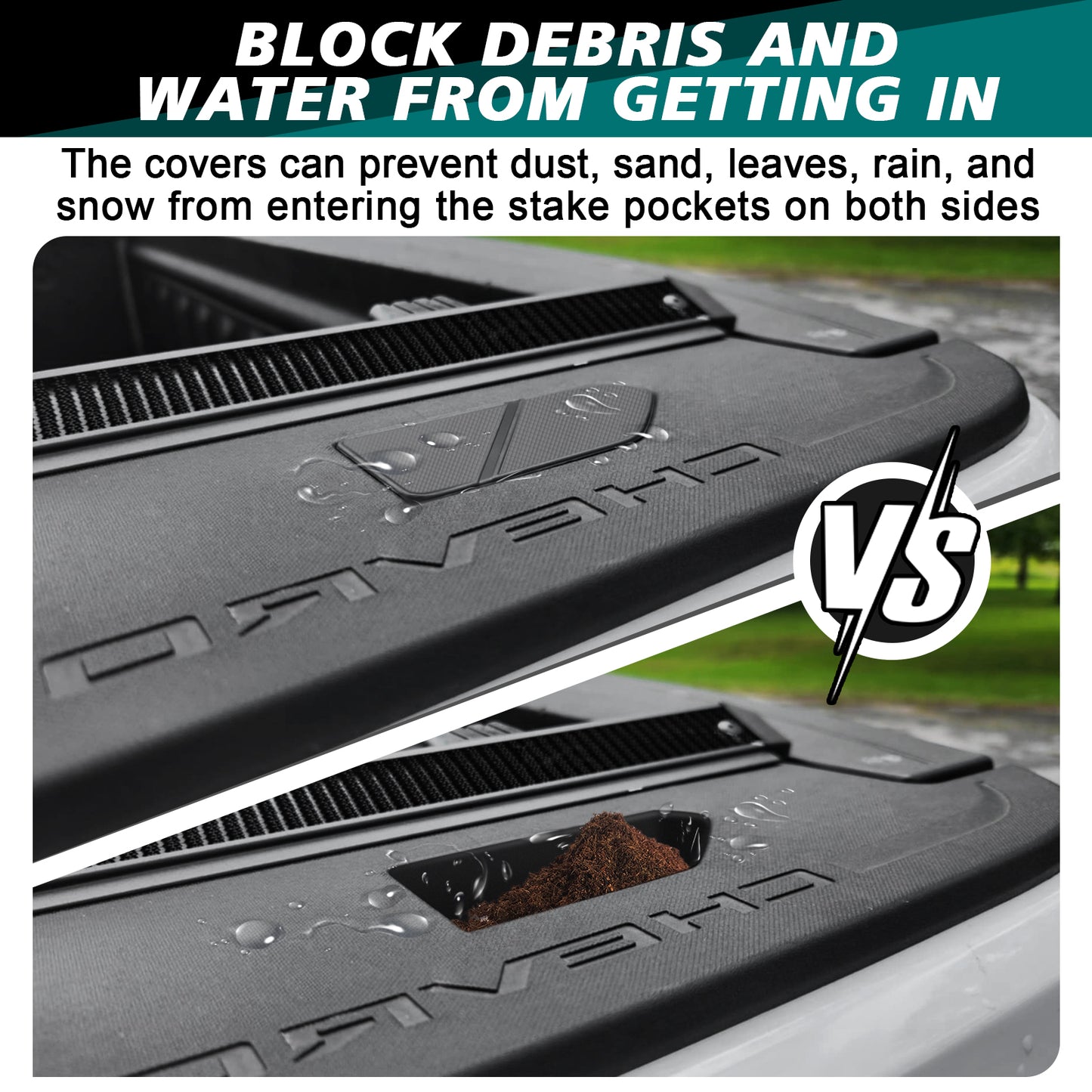 Bed Rail Stake Pocket Covers for Silverado EV /GMC Sierra 2024-2026