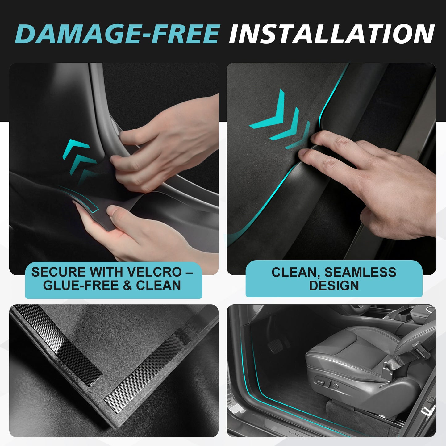 5PCS Door Sill Protector (Front & Rear, Rear Bumper & Trunk Sill Cover) for 2026 Model Y Juniper from BestEvMod