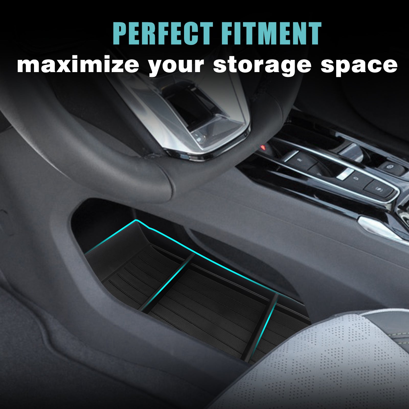 Console Rear Lower Tray Chevy Bolt EV/EUV Lower Center Console Organizer TPE Tray from BestEvM ...