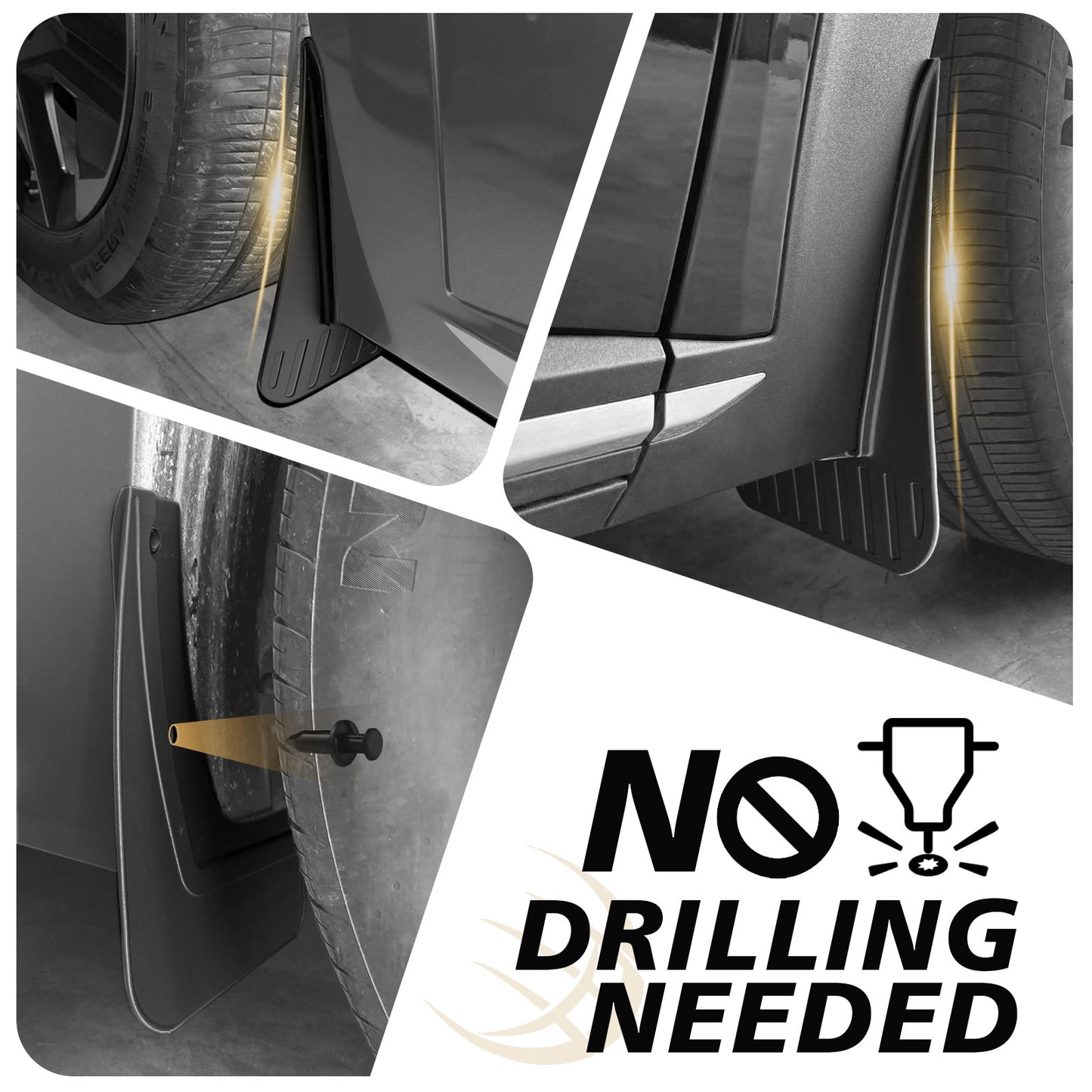 4PCS Mud Flaps No Drilling for 2025+ Kia EV6 Light