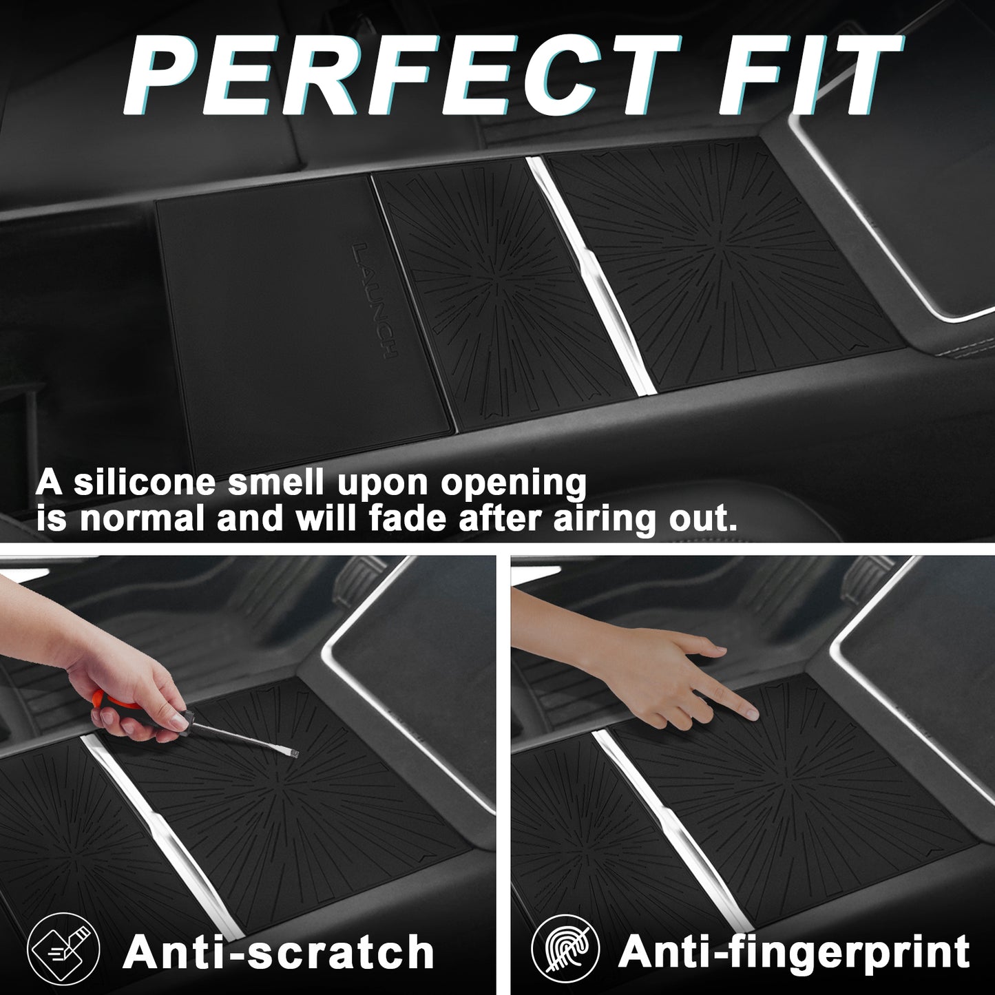 3PCS Center Console Cover Insert Liners for Tesla Model Y Juniper 2026