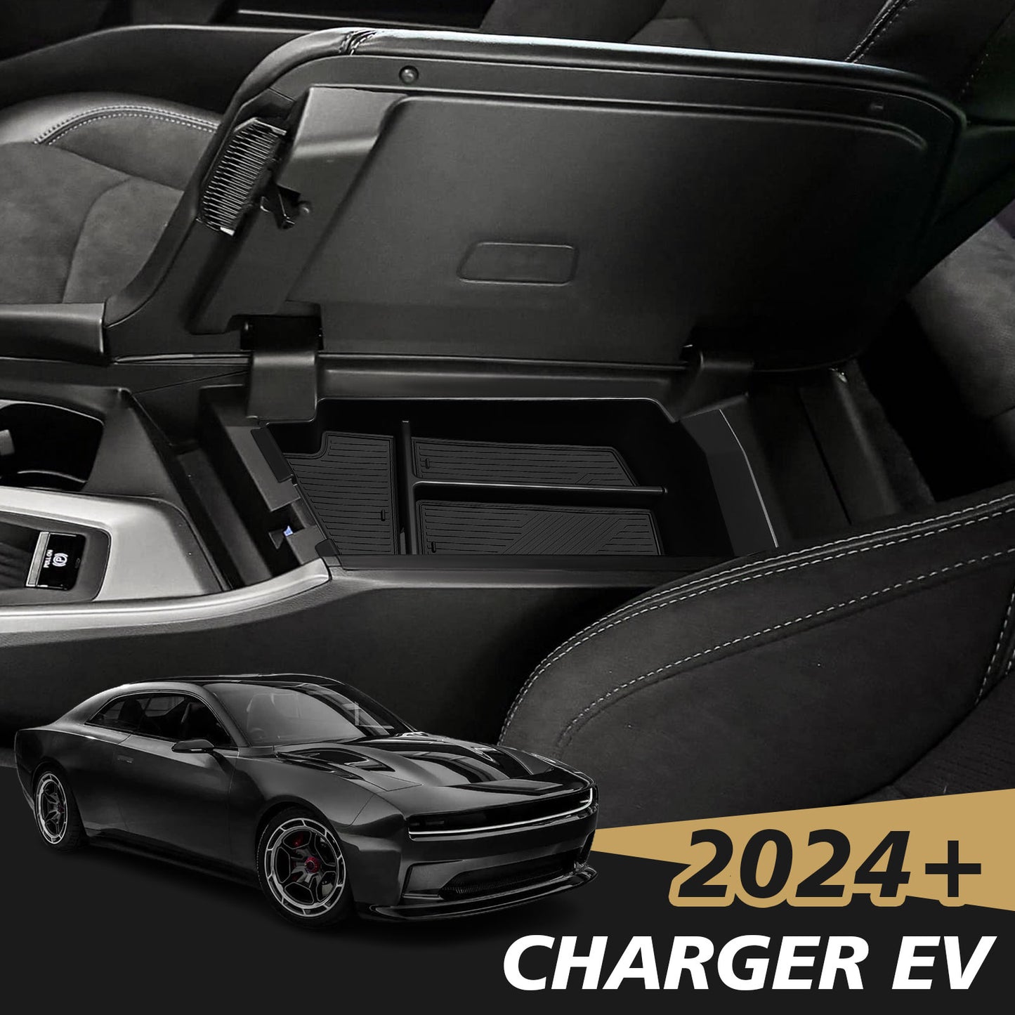 Center Console Organizer for 2024+ Dodge Charger EV
