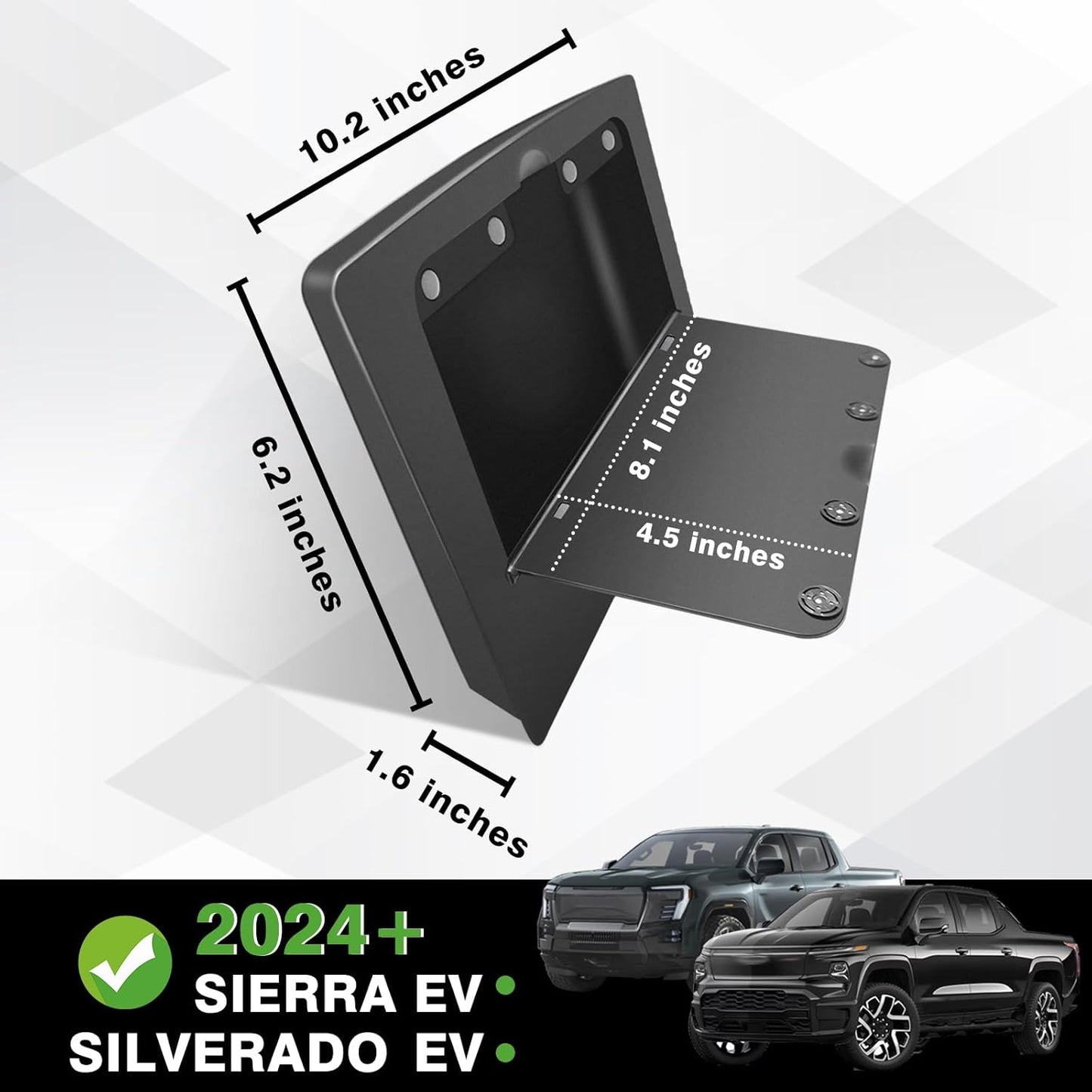 Console Hidden Storage Box for Chevrolet Silverado EV/GMC Sierra EV 2024+