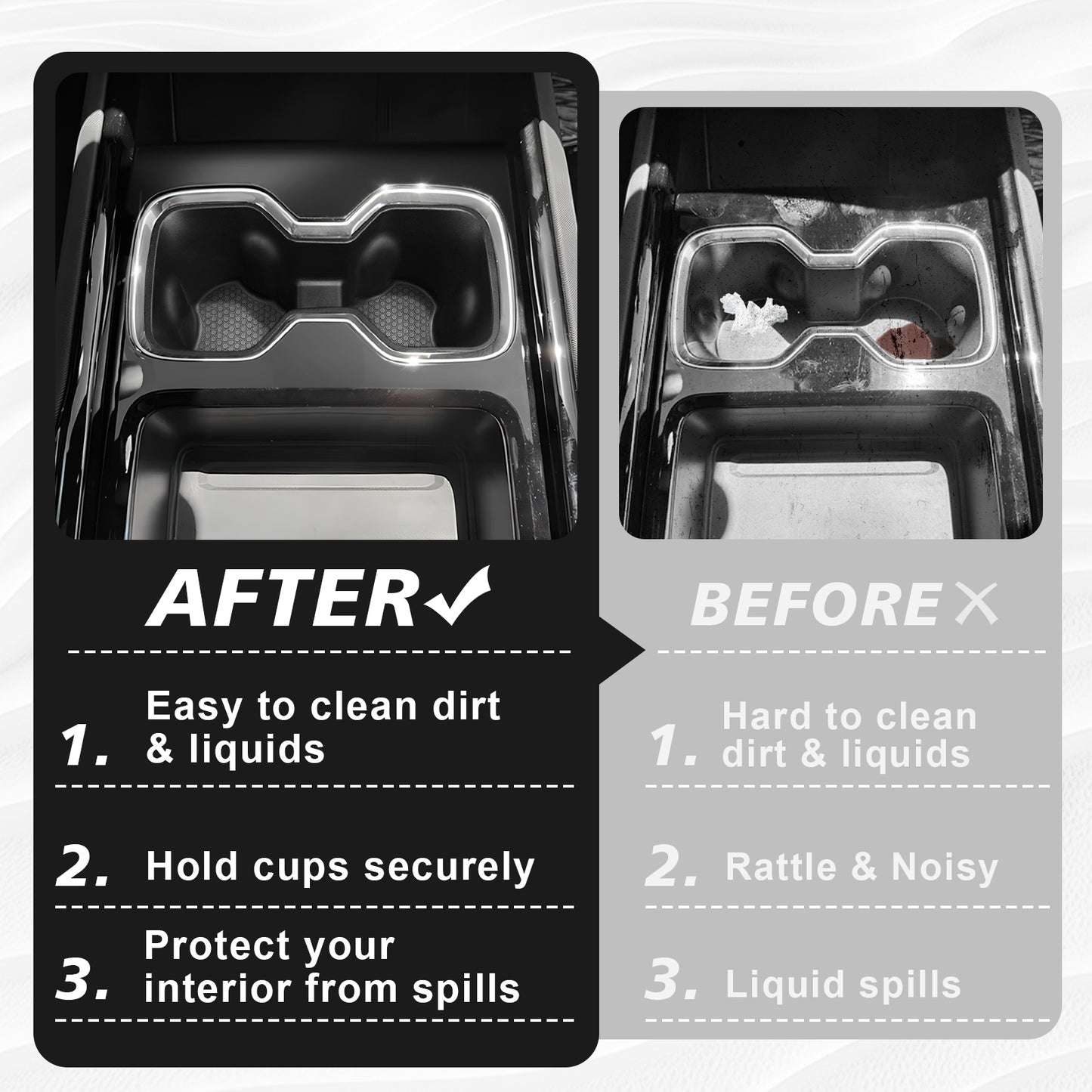 Center Console Cup Holder Insert for 2024-2026 Silverado EV RST & LT/GMC Sierra EV Denali