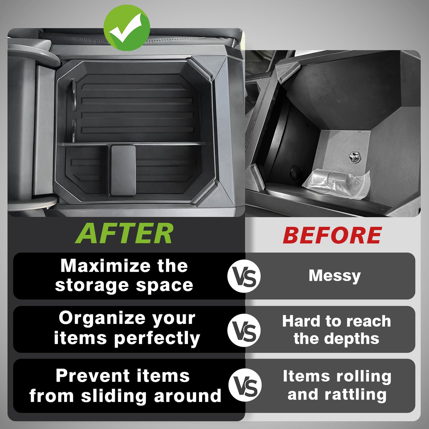 Center Console Organizer for Cybertruck