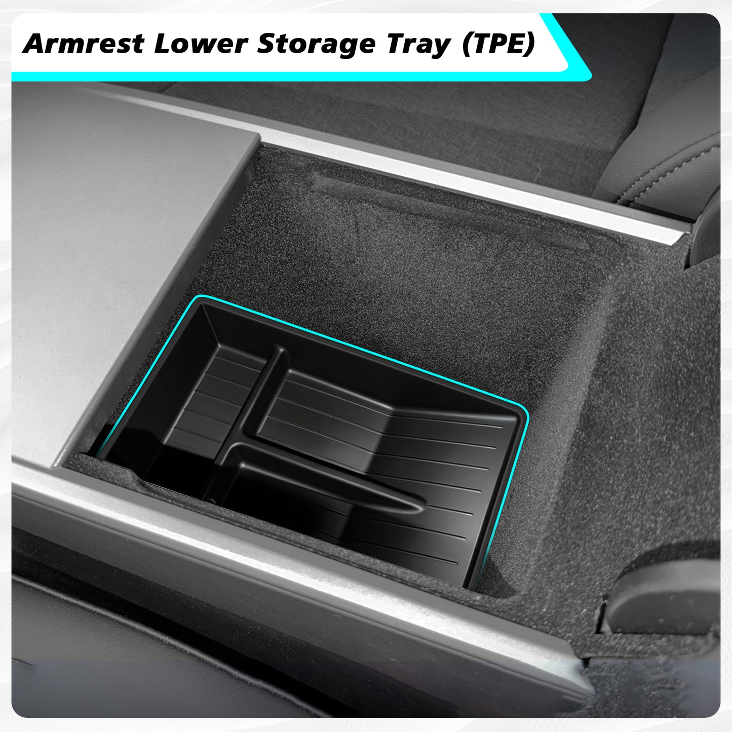 4PCS Center Console Organizer for 2026+ Tesla Model Y Juniper Standard Trim(ONLY Fit Juniper Standard Version)