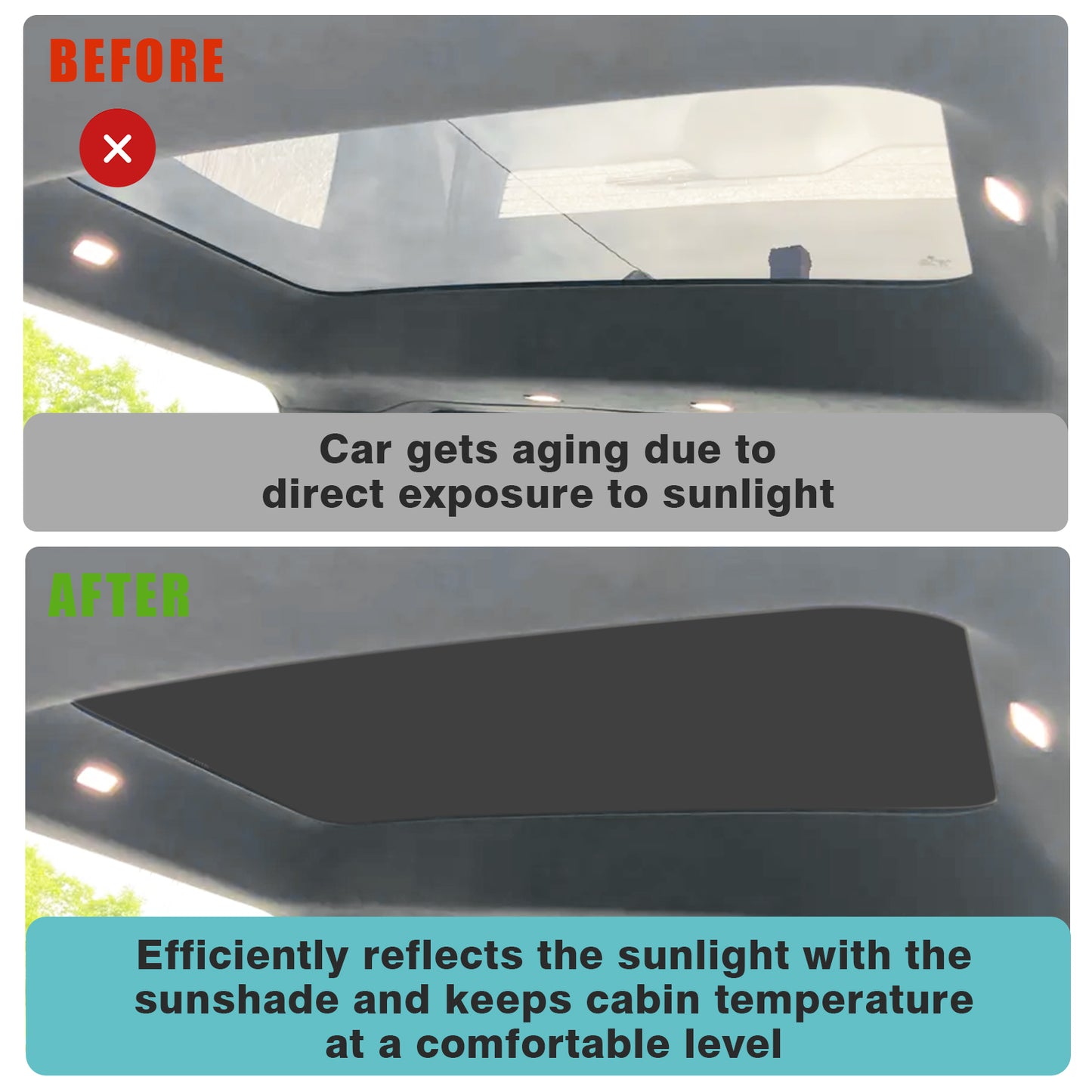 Compatible with Rivian R1S Foldable Roof Sunshade Accessories from BestEvMod FRONT ROOF ONLY