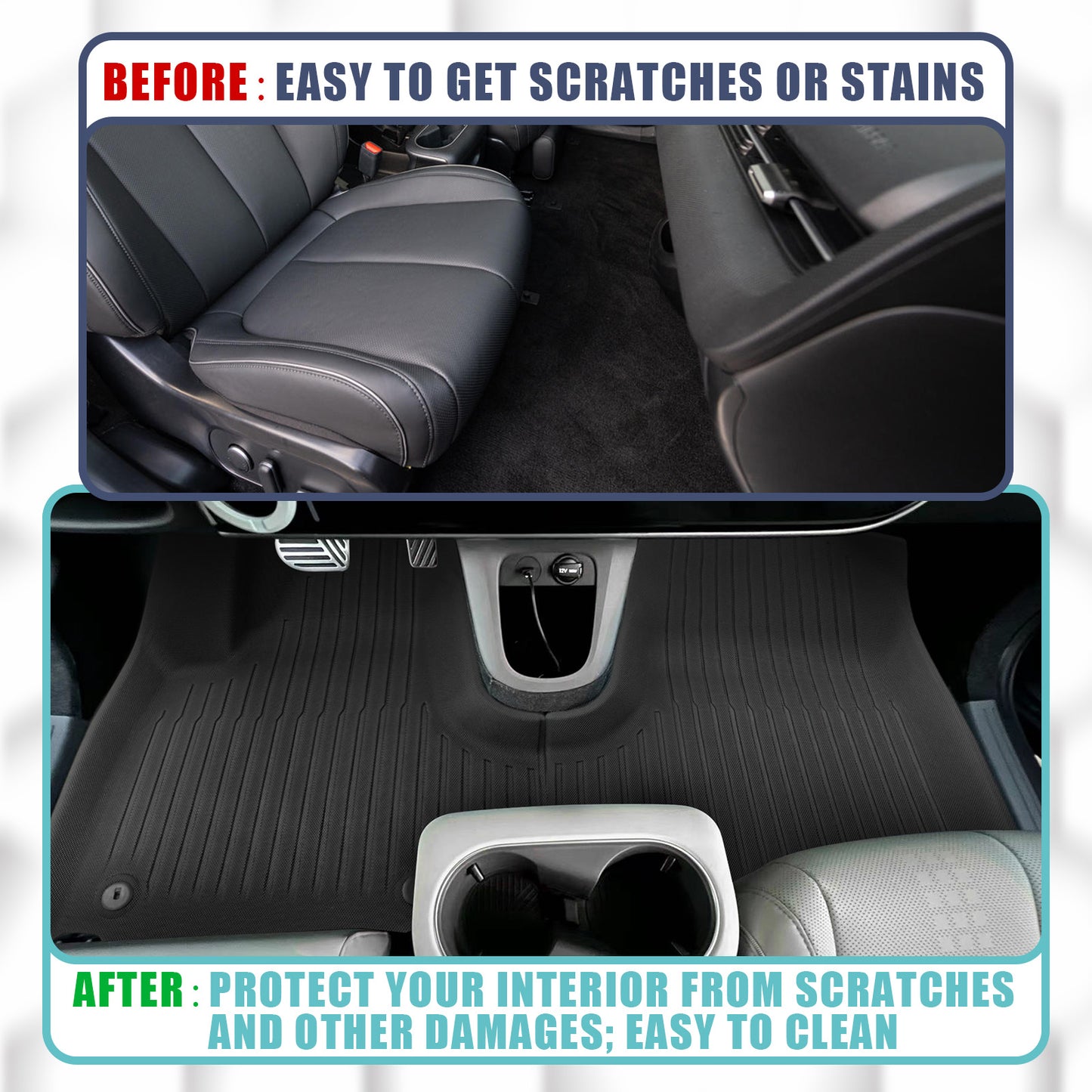 Ioniq5 XPE Odor Free Liner Floor Mats 1st&2nd Row from BestEvMod