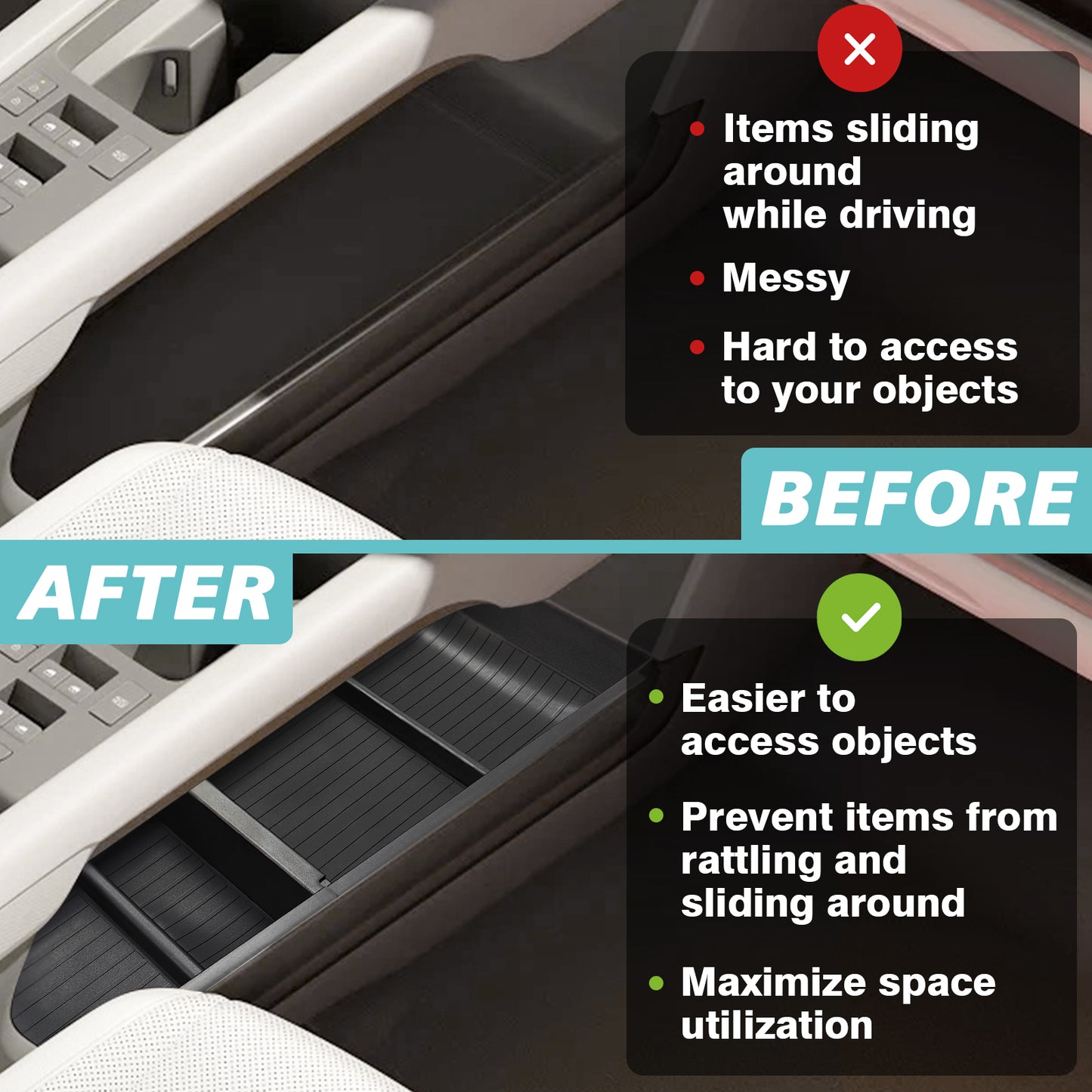 Ioniq6 Lower Center Console Organizer Tray Interior Accessories from BestEvMod