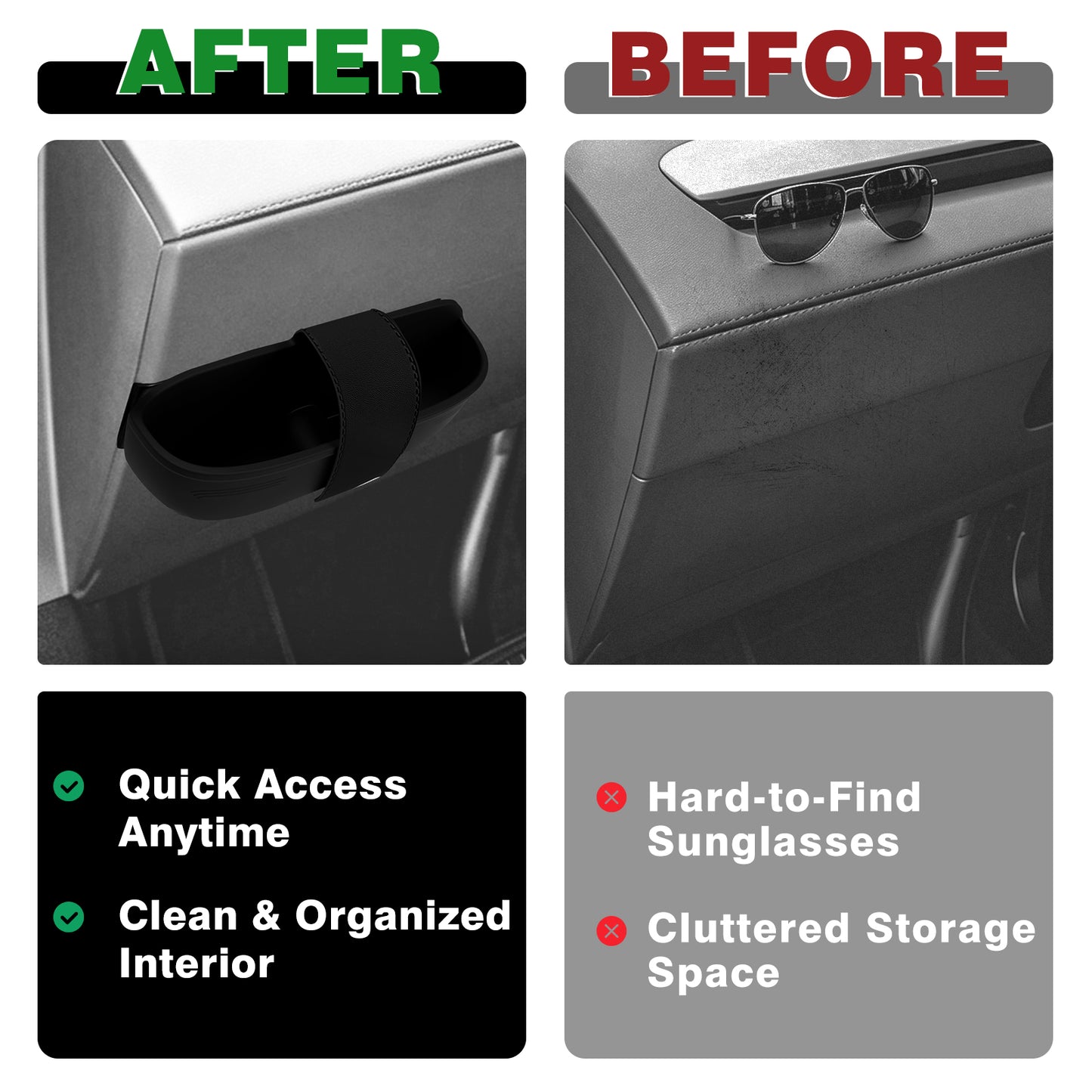 BestEvMod Magnetic Sunglasses Holder for 2025+ Model Y&YL/2024+Model3