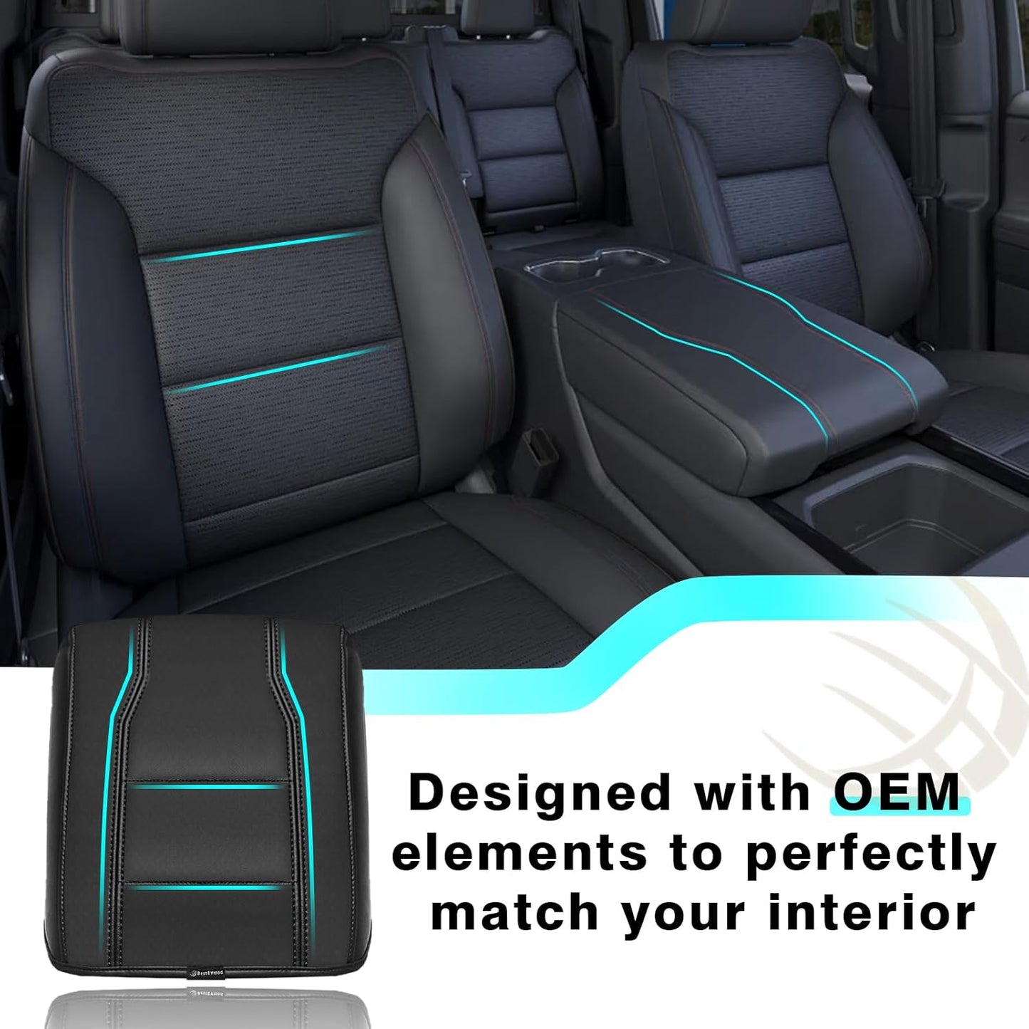 Armrest Pad Cover for Chevrolet/Chevy Silverado EV 2024+