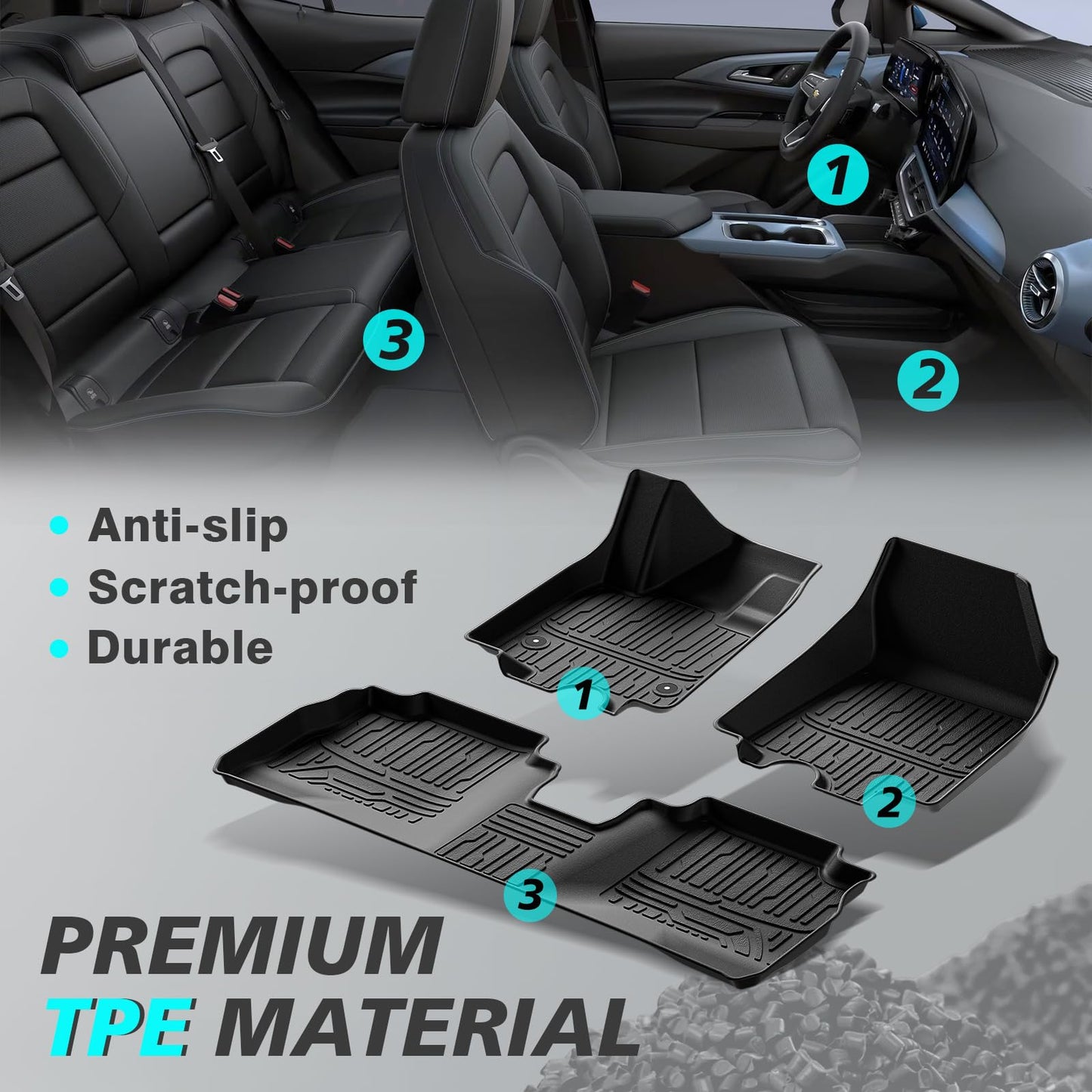 All-Weather Floor Mats for Chevrolet Equinox EV 2024+