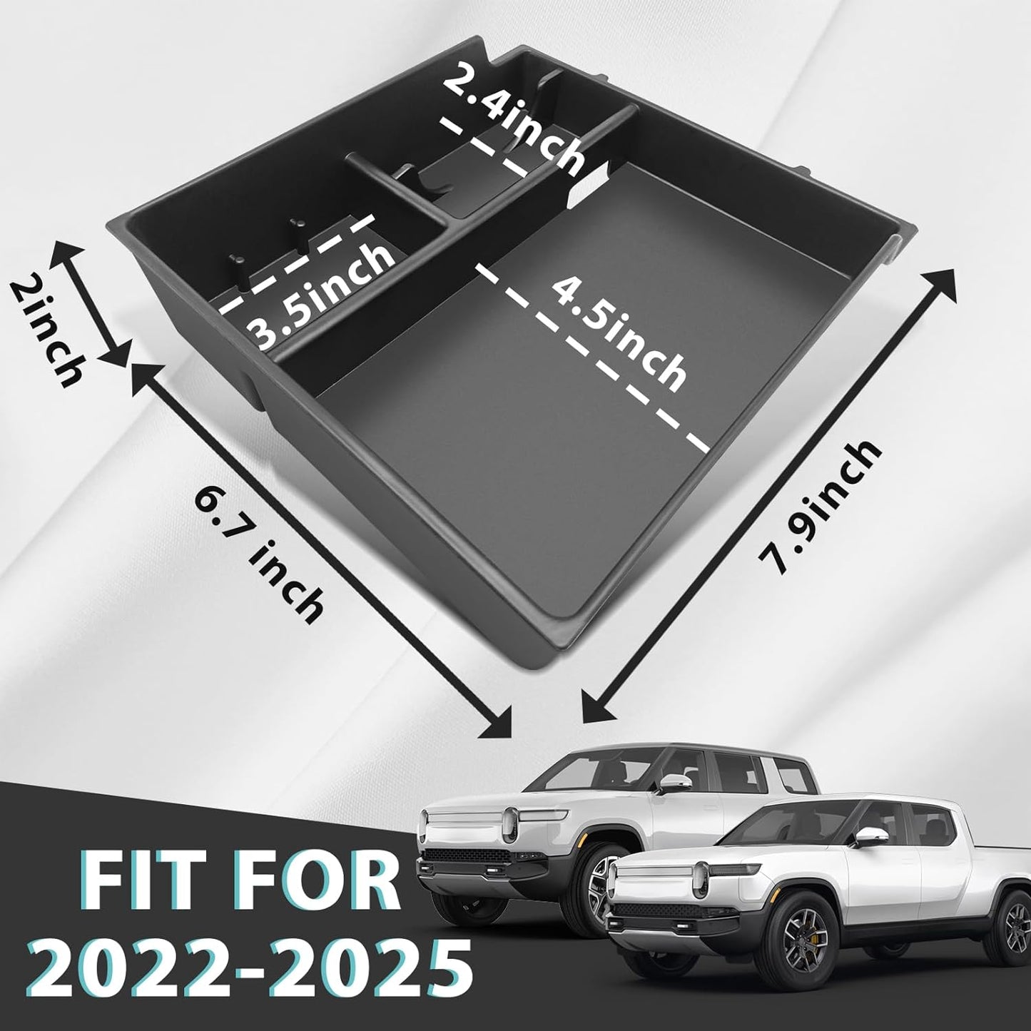 Rivian V3 Center Console Organzier from BestEvMod