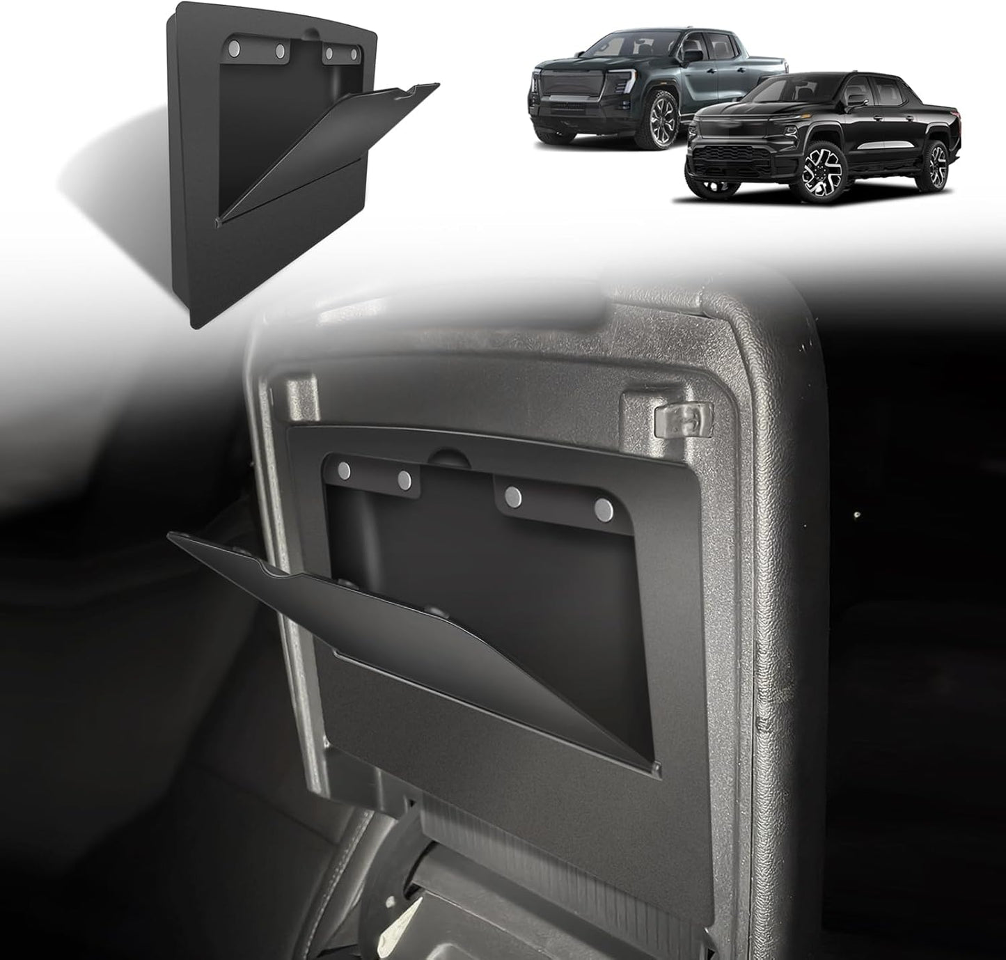 Console Hidden Storage Box for Chevrolet Silverado EV/GMC Sierra EV 2024+