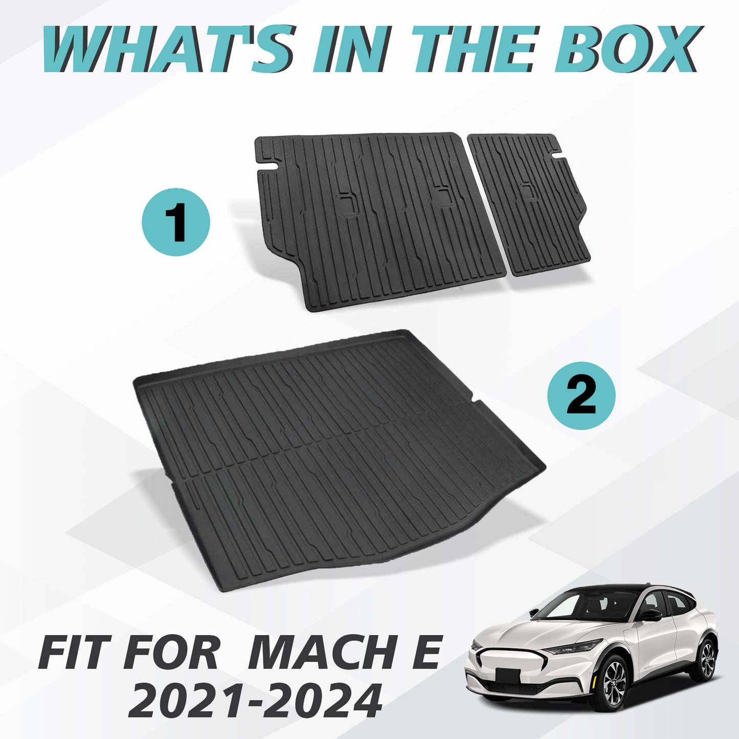 Bundle of Mach-E Trunk Mat+Seats Back Cover