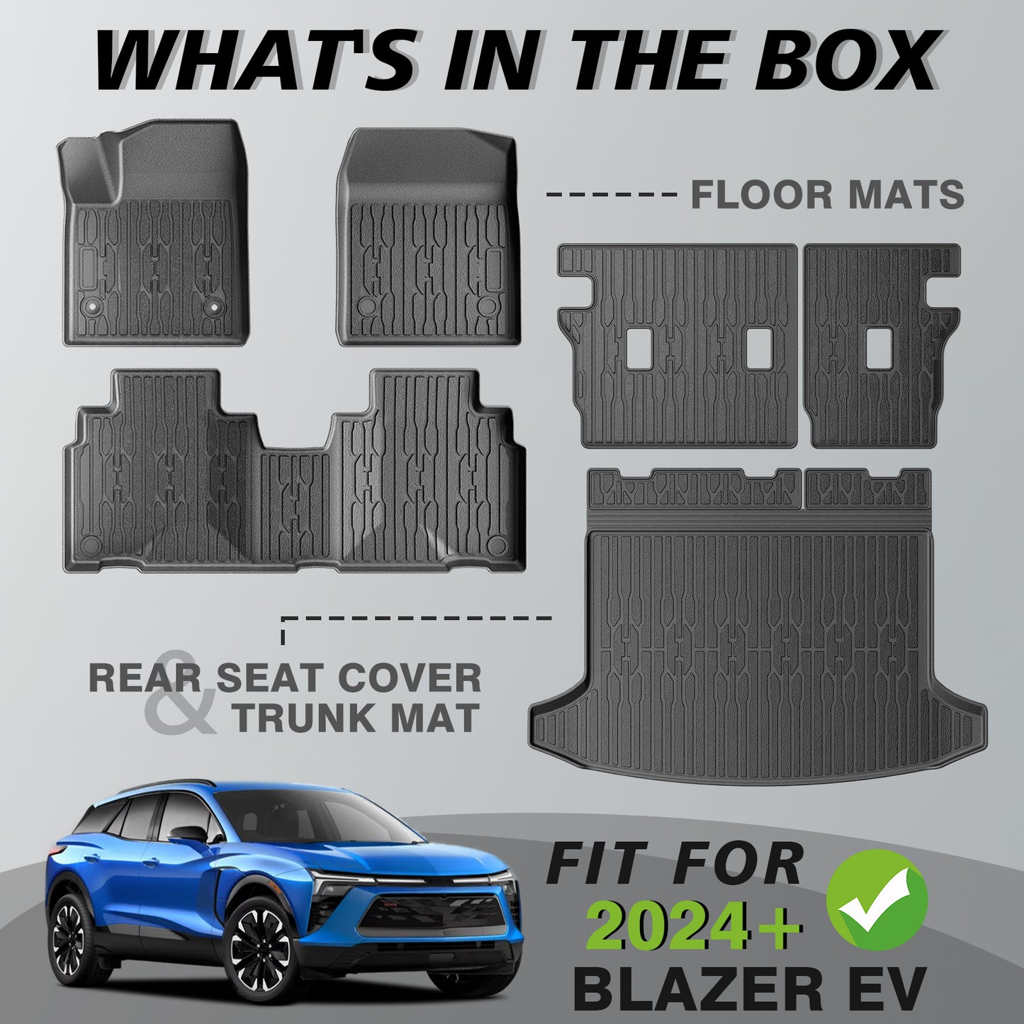 Floor Mats & Trunk Mat & Seat Covers for Blazer EV 2024+