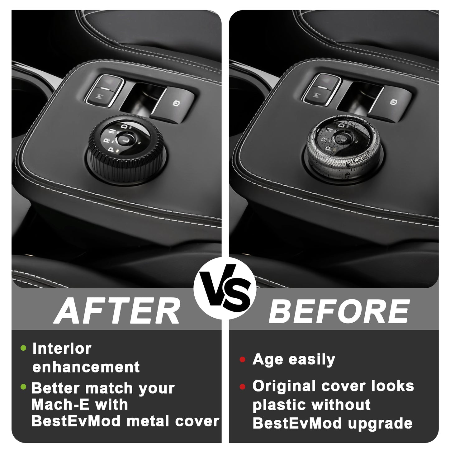 Metal Gear Control Knob Cover for Mach E 2024