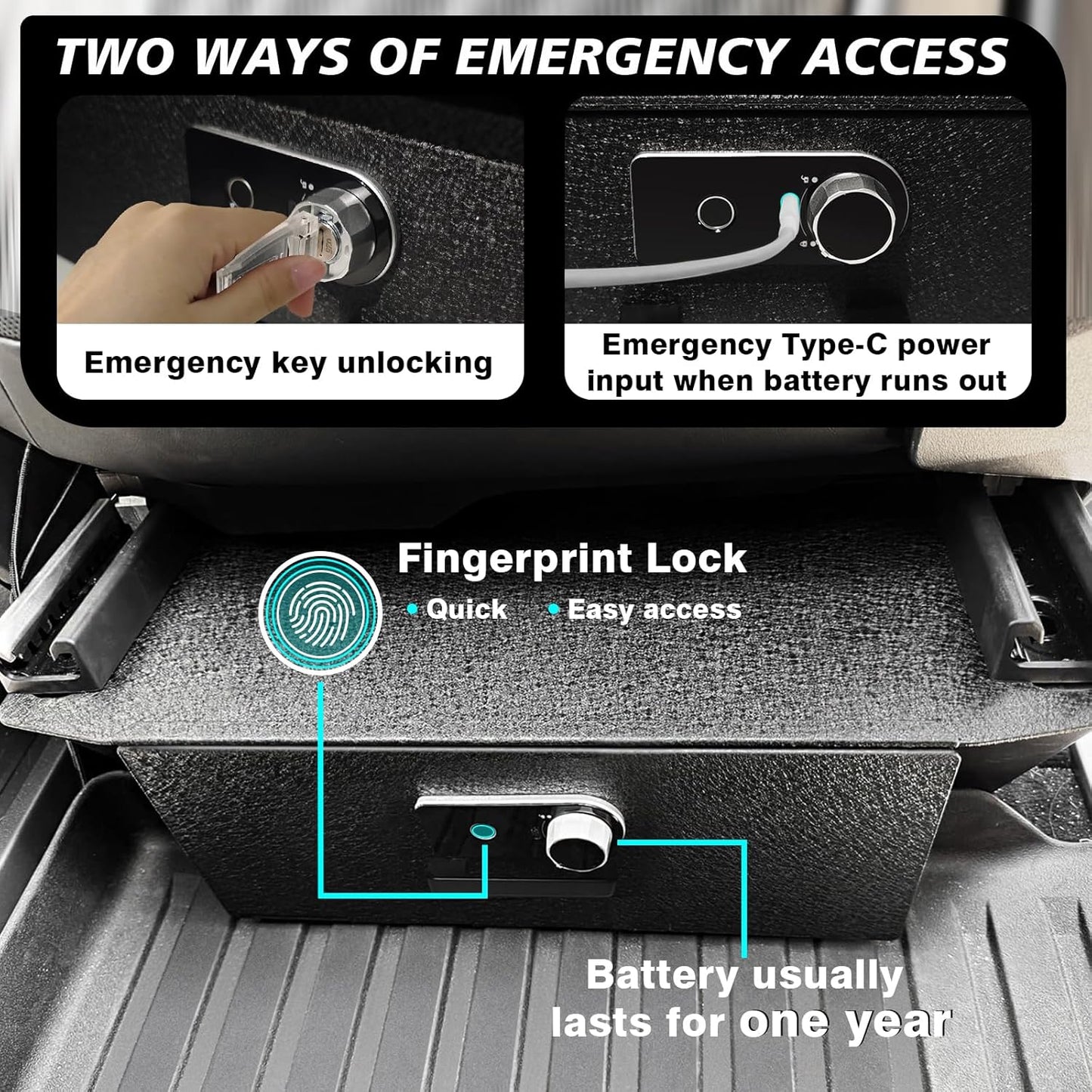 ‎Front Under Seat Drawer Safe for Cybertruck