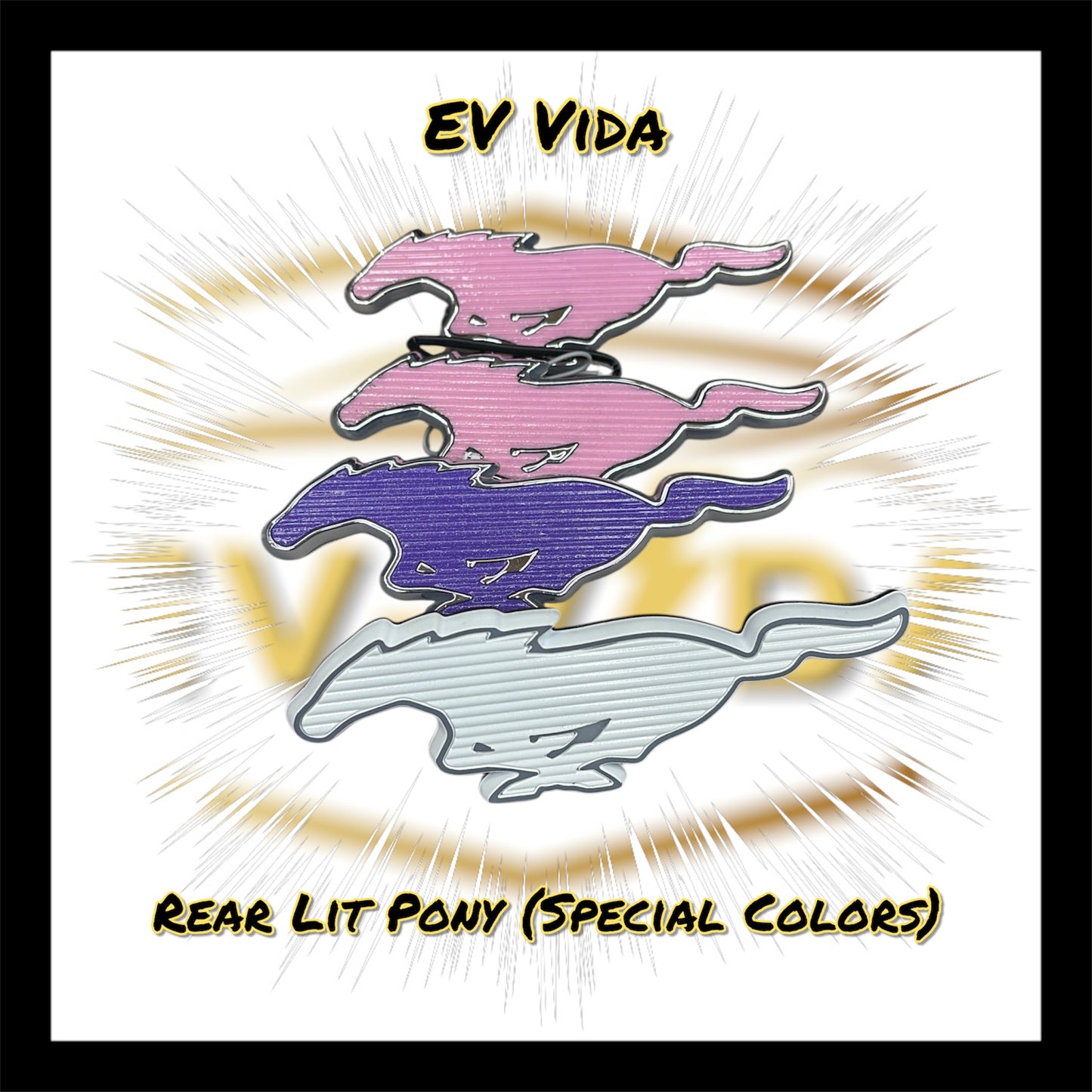 Rear Lit Pony LED Emblem V2 (Plug-N-Play)