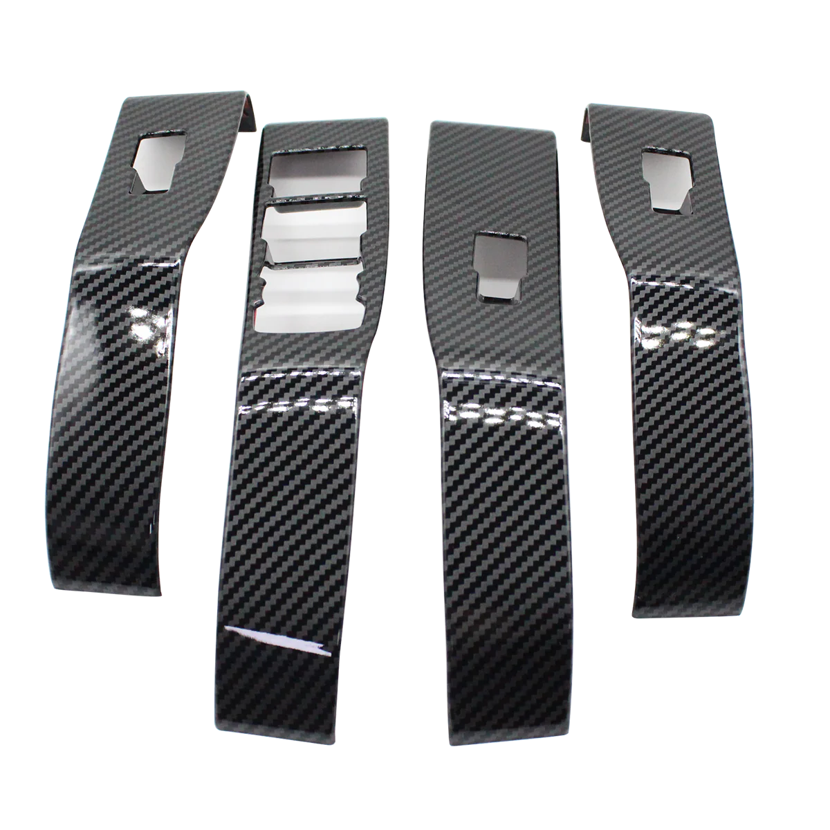 Bundle of Mach-E Central Control Trim Cover + Gear Shifter Panel Cover + Window Button Cover + Steering Wheel Cover