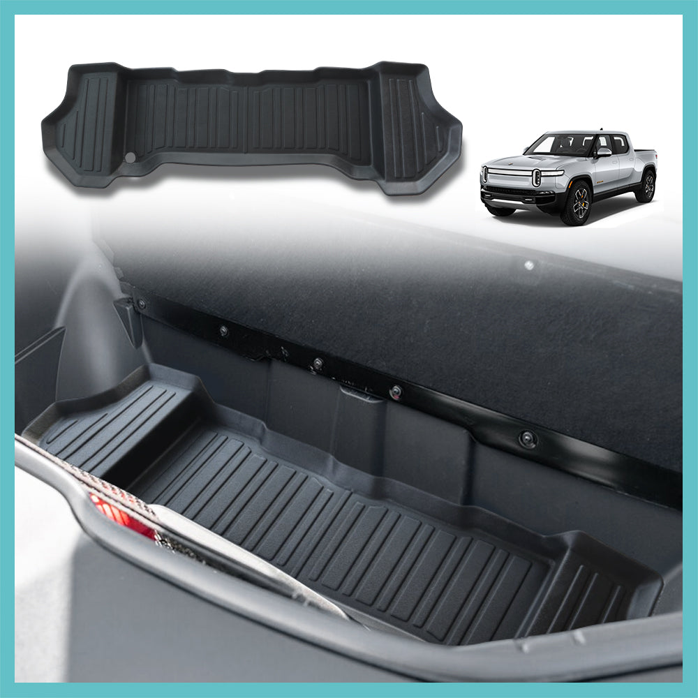 Compatible with Rivian R1T R1S All-Weather Front Trunk Mat TPE Material Rubber from BestEvMod