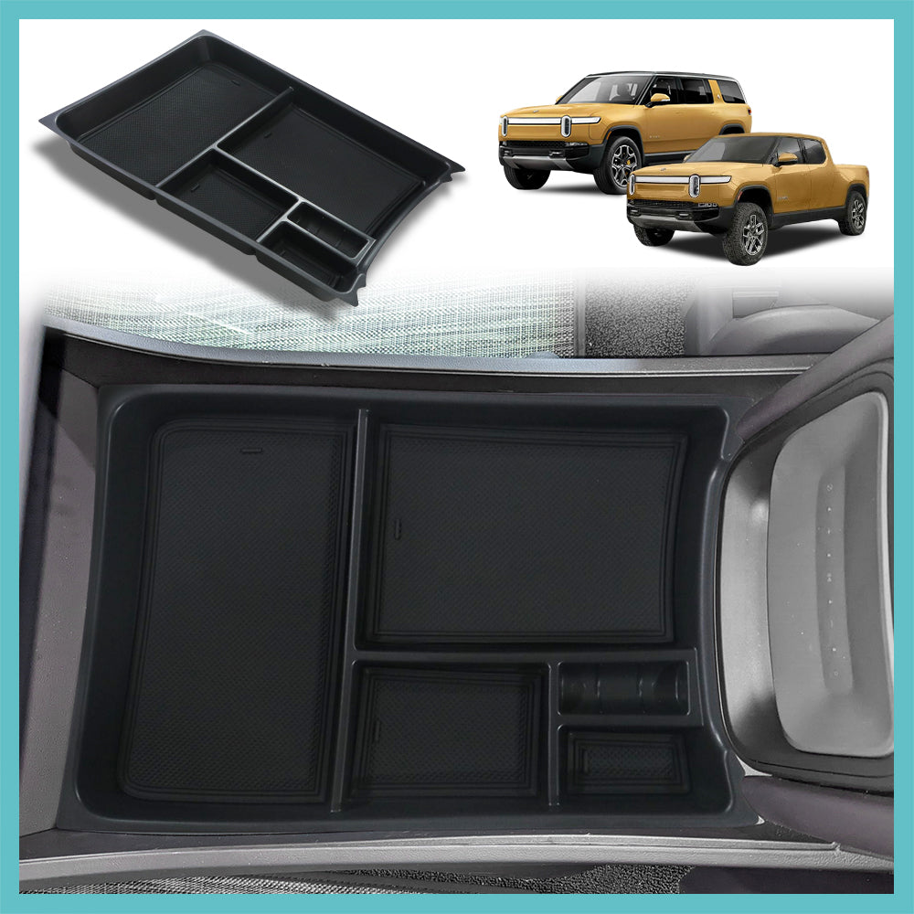Compatible with 2022-2024 Rivian R1T & Rivian R1S Lower Center Console ...