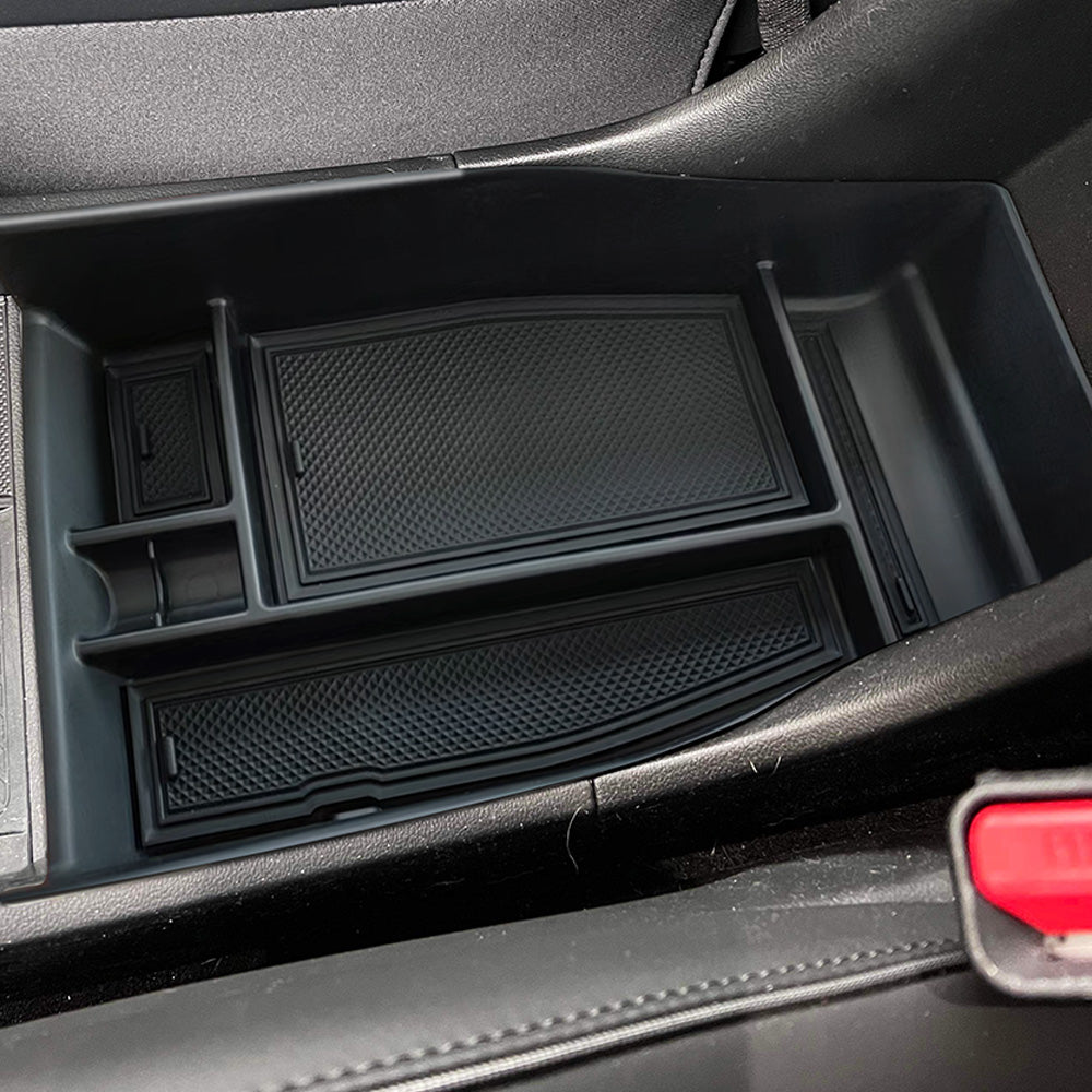Autorder Custom Fit for Center Console Organizer 2022 2023 Hyundai Ioniq 5  Accessories Armrest Storage Box Secondary Insert Tray with 2 Color Mats