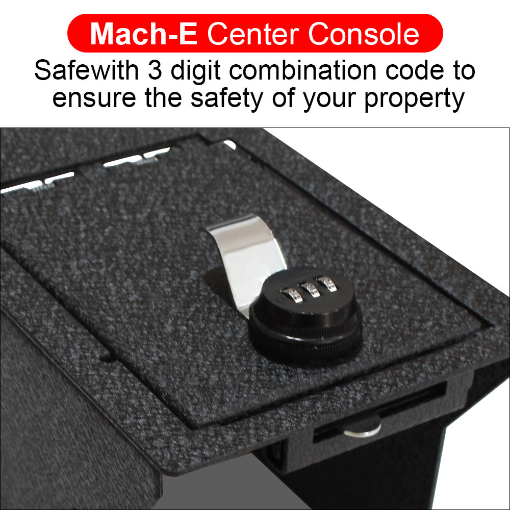 Mach-E Center Console Safe Lock Box with 3 Digit Combo Lock form AOSK ...