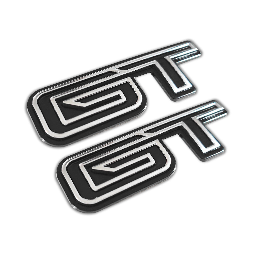 Mach E GT 3D Metal Badge Glossy Black Front Lower Door Decoration Sticker from AOSK