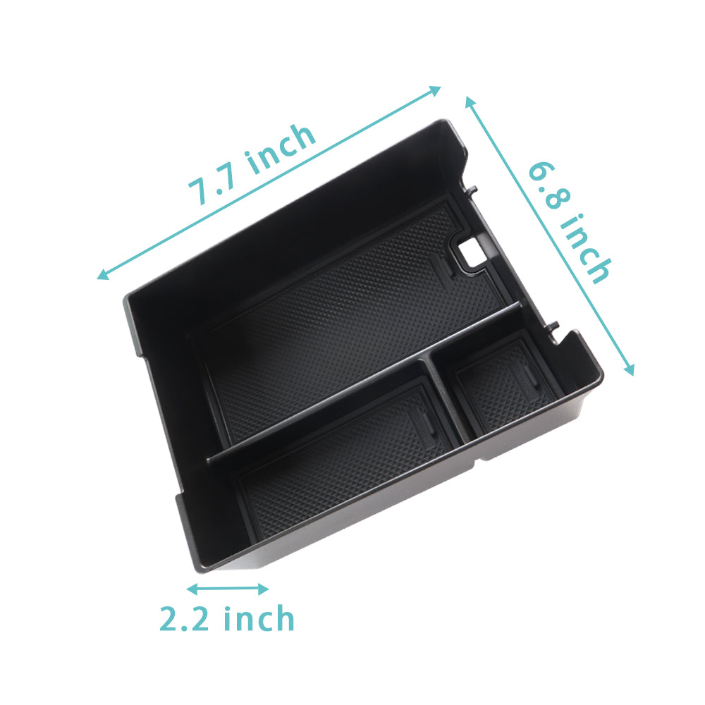 Compatible with Rivian R1T & Rivian R1S Accessories Tray Armrest Storage Box W/O Coin from BestEvMod