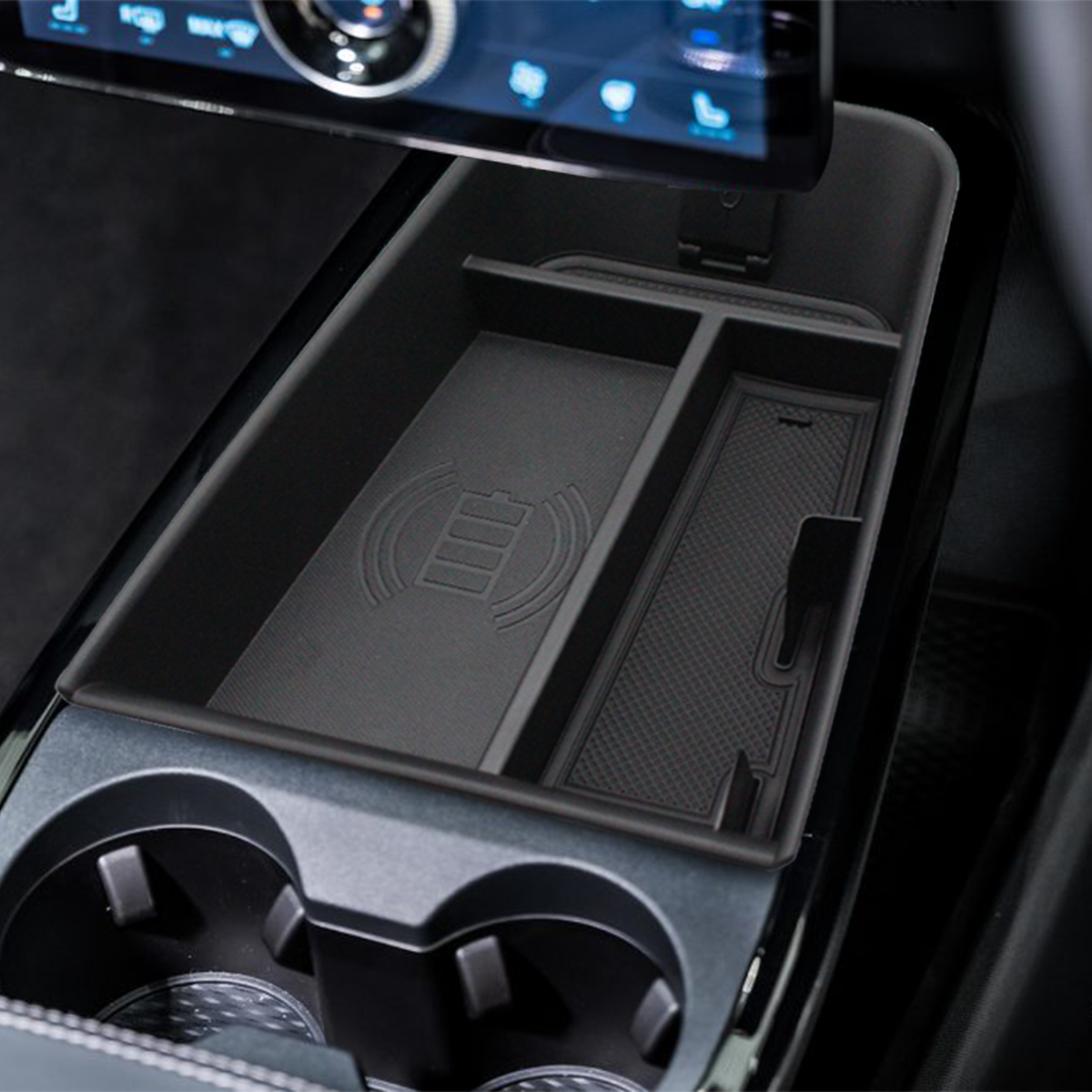 Mach E ABS Wireless Charging Center Console Organizer Tray from AOSK