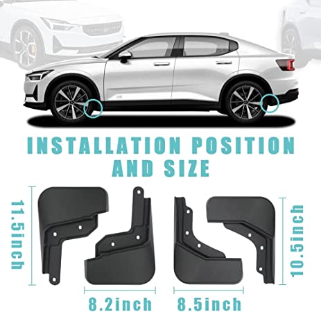 Polestar 2 2021 2022 2023 Splash Guard Fender (Set of 4) from BestEvMod