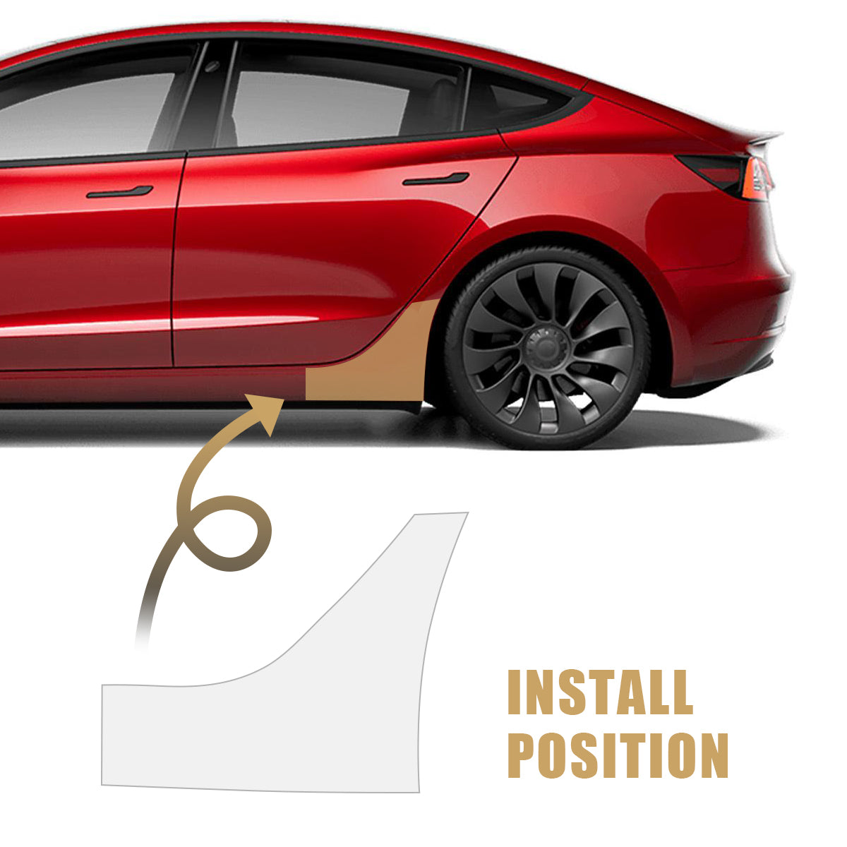 Tesla Model 3 Thick Clear Paint Protective Film Shields PPF from AOSK