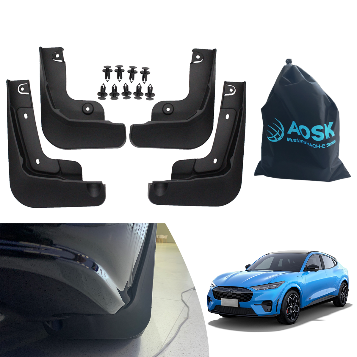 Mach-E Mud Flaps Splash Guards from AOSK