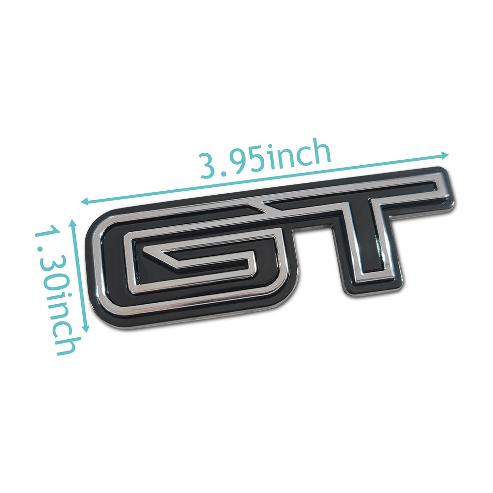 Mach E GT 3D Metal Badge Glossy Black Front Lower Door Decoration Sticker from AOSK