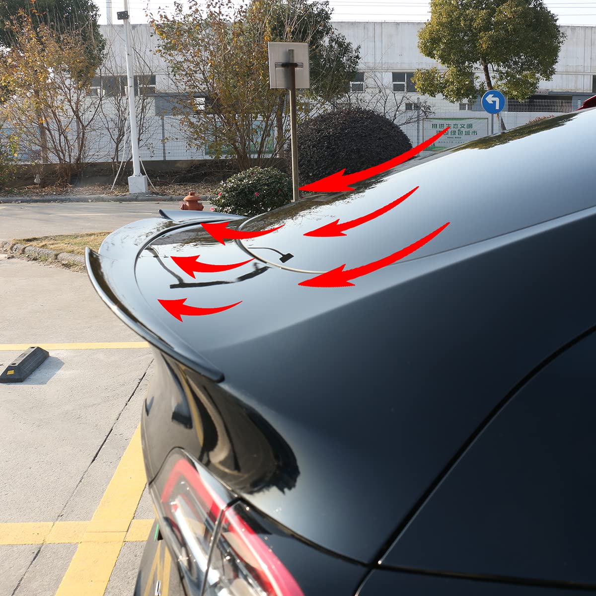 Tesla Model Y V2 Rear Spoiler Wings from AOSK