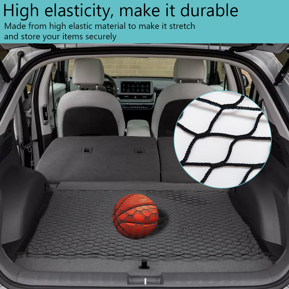 Ioniq5 Stretchable Trunk Organizer Cargo Net Elastic Mesh with Hooks from BestEvMod